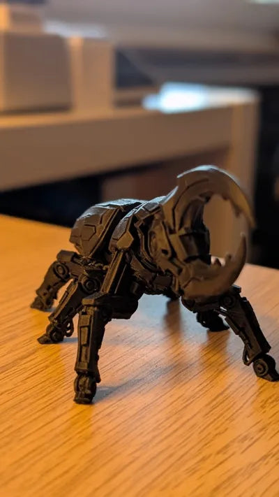 3D printed Mechanical Hercules Beetle Sculpture – Futuristic Insect Decor by FOFUS