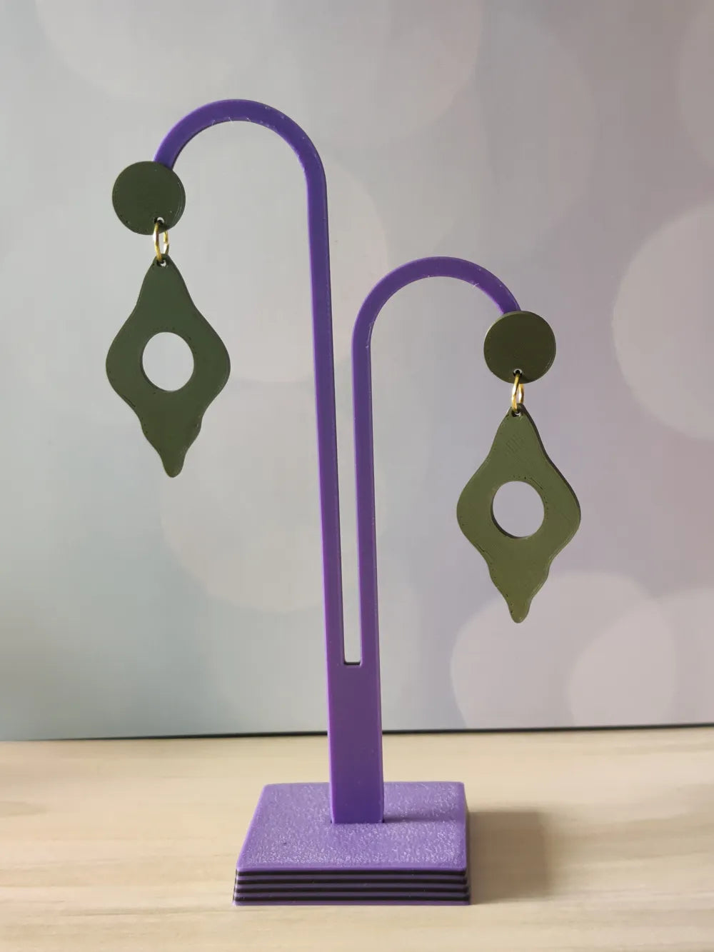Teardrop Earrings angle – 3D Printed Classic Elegant Jewellery by FOFUS Kerala