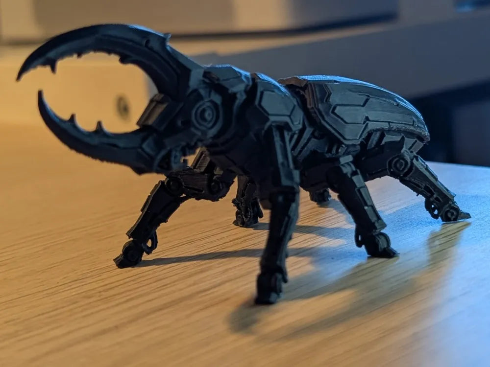 Mechanical Hercules Beetle Sculpture – Futuristic Insect Decor