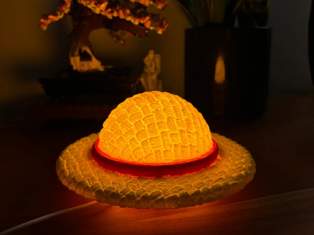 Straw Hat Lamp – Handcrafted Rustic Ambient Home Light by FOFUS, Thrissur Kerala