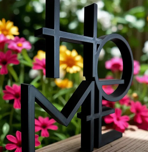 HOME Decor Sign angle – 3D Printed Contemporary Freestanding Piece by FOFUS Kerala