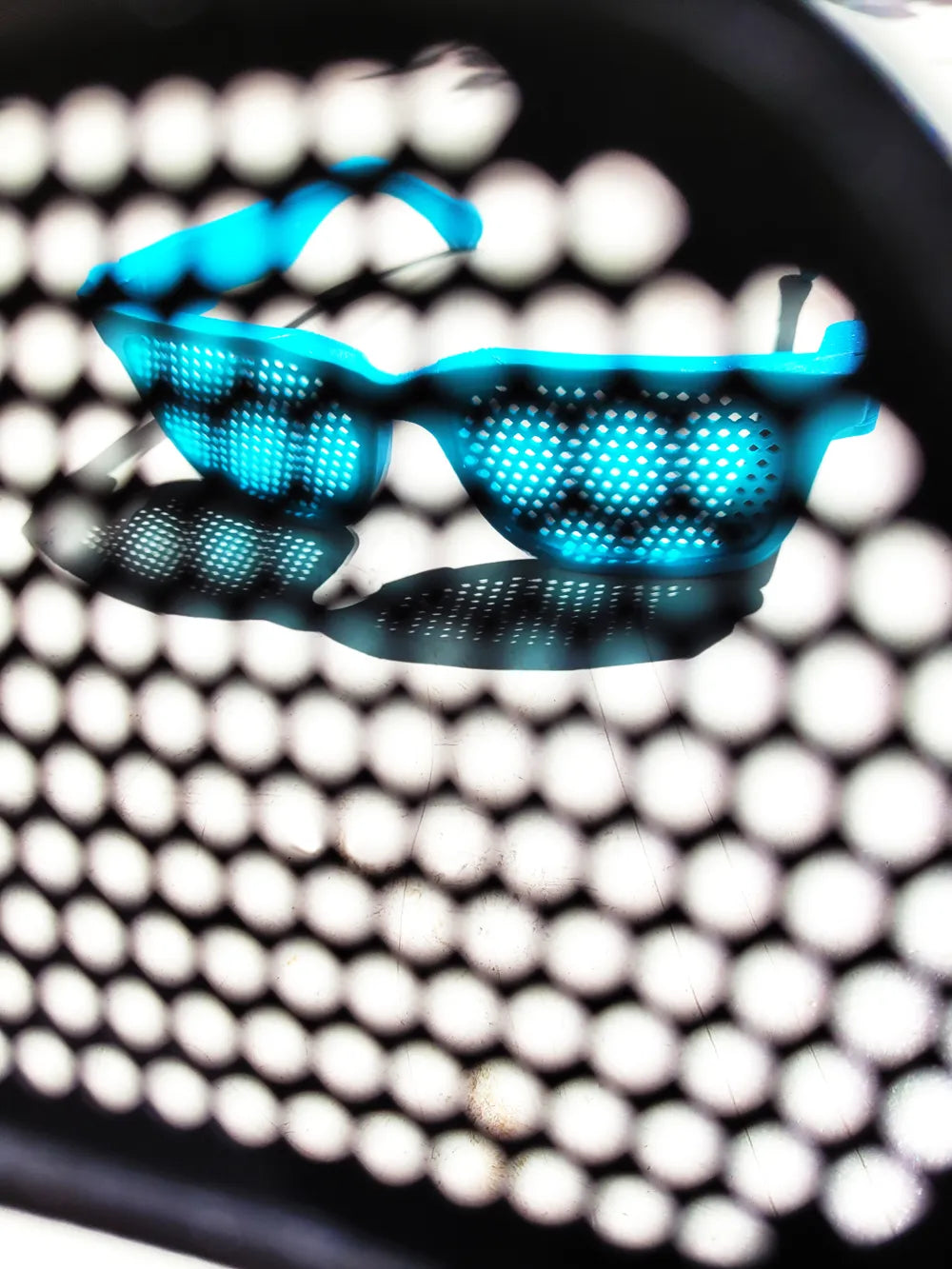 Holo Frame Sunglasses angle – 3D Printed Holographic Frame Novelty Sunglasses by FOFUS Kerala