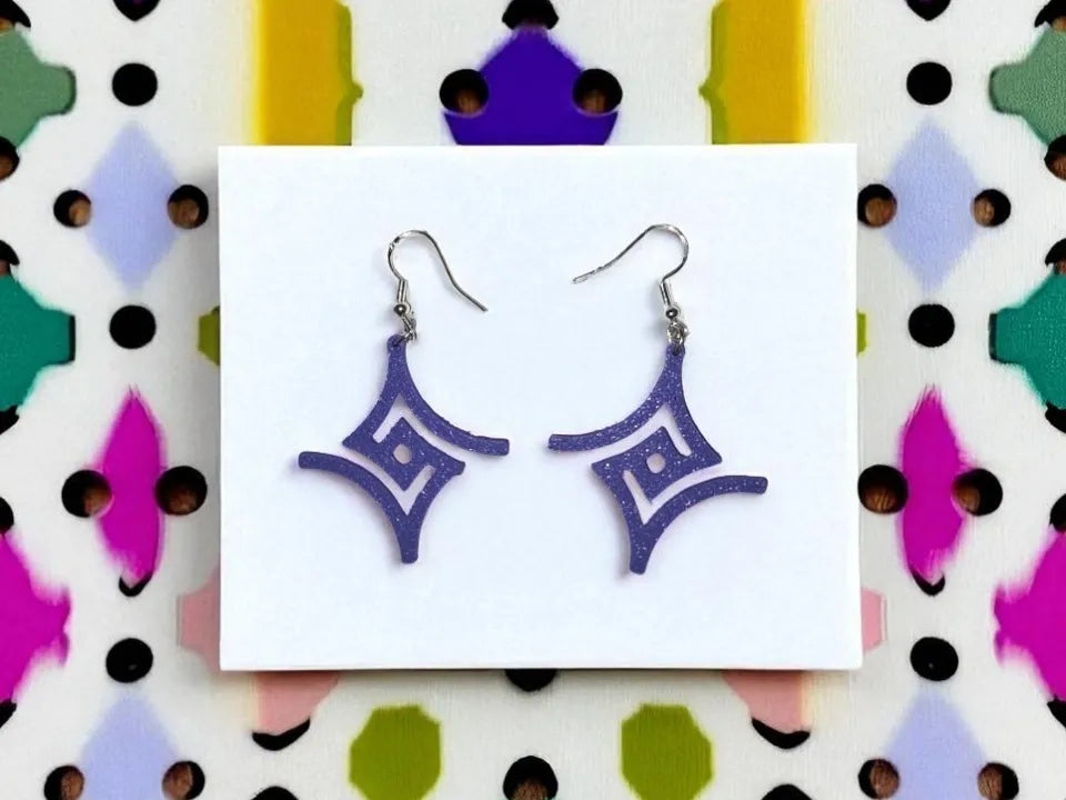 Rhombus Geometric Earrings – 3D Printed Bold Angular Jewellery by FOFUS, Thrissur Kerala