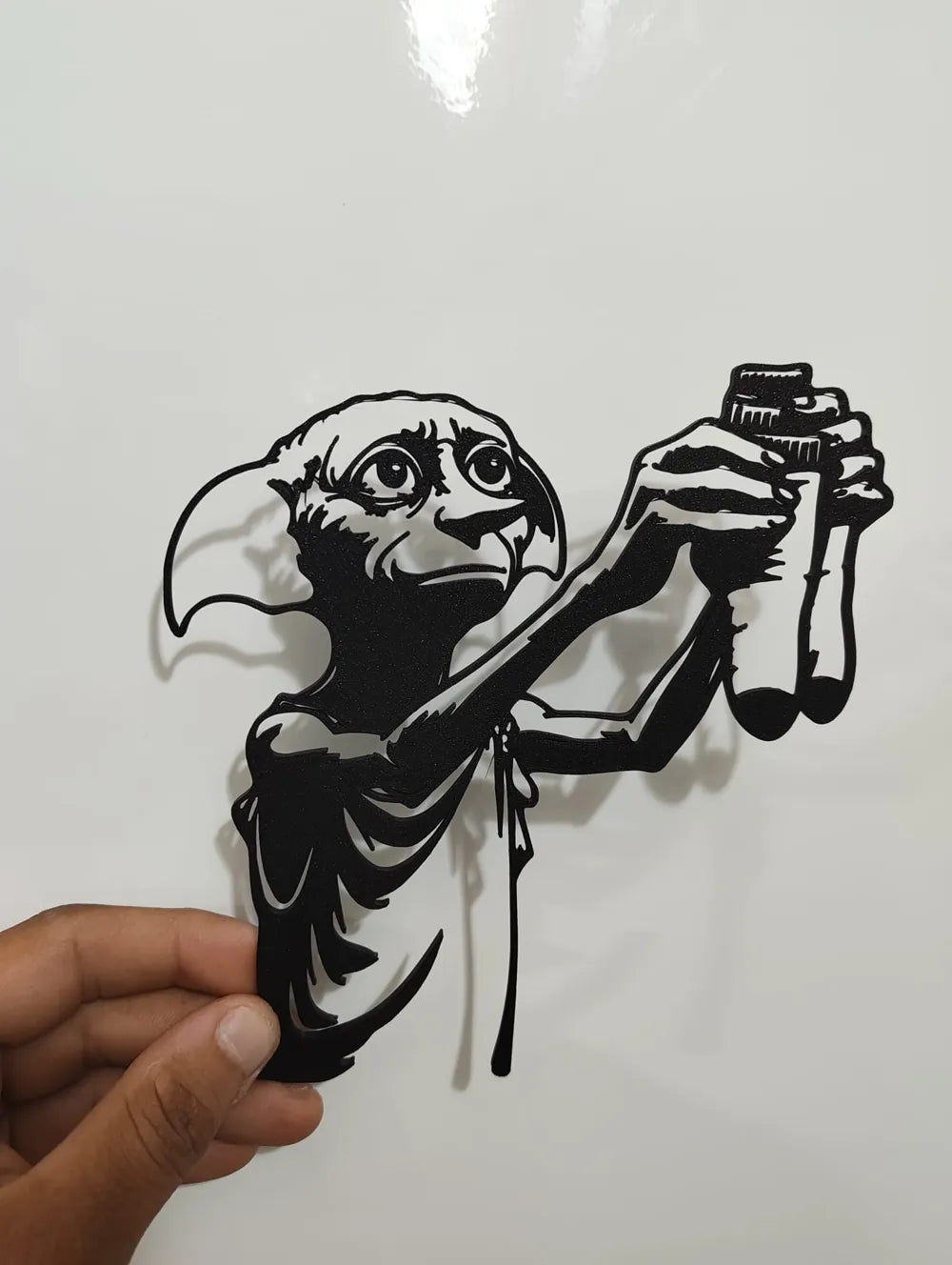 Dobby Harry Potter Wall Art angle – 3D Printed Fantasy Character Wall Sculpture by FOFUS Kerala