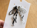 Long Ribbon Drop Earrings – 3D Printed Graceful Feminine Jewellery by FOFUS, Thrissur Kerala