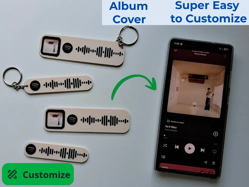 Custom Spotify Keychain – Personalised Song Code Tag Gift by MAYANS | FOFUS, Thrissur Kerala