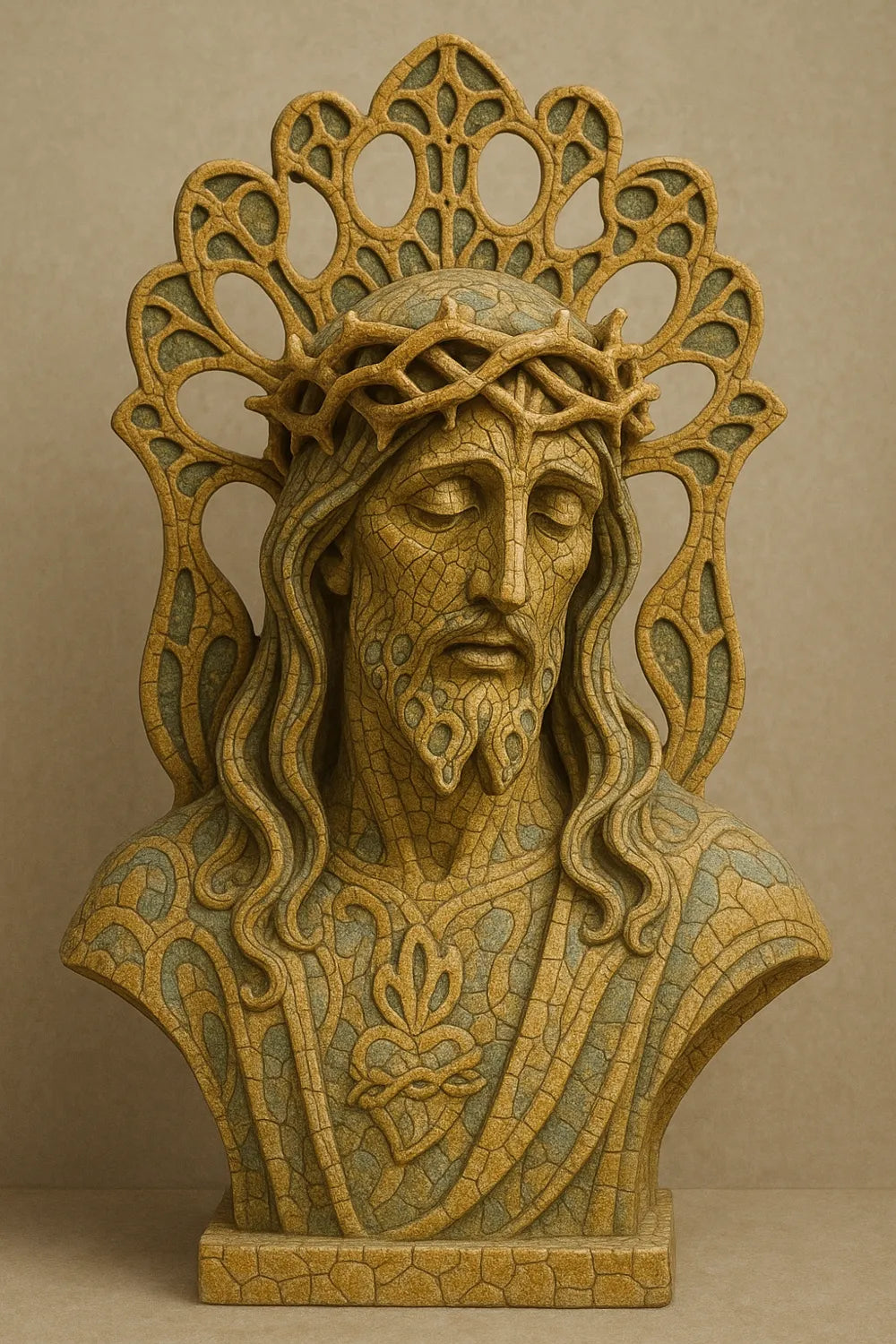 Contemporary Jesus Modernist Sculpture angle – 3D Printed Christian Home Decor by FOFUS Kerala