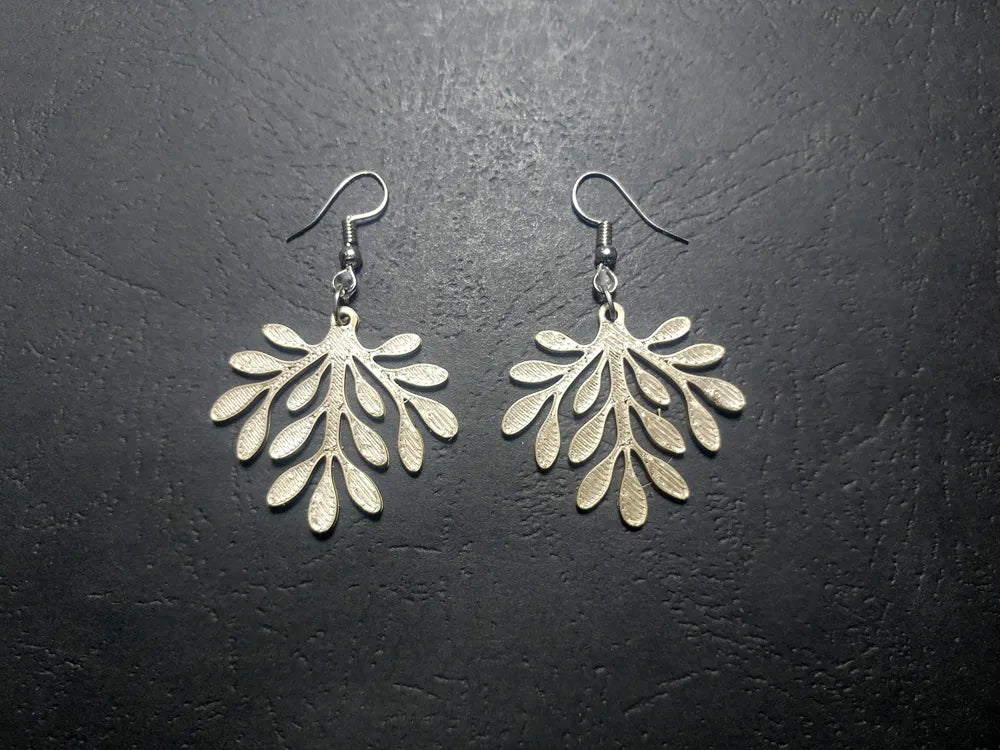Willow Bloom Earrings – 3D Printed Graceful Floral Spring Jewellery by FOFUS, Thrissur Kerala
