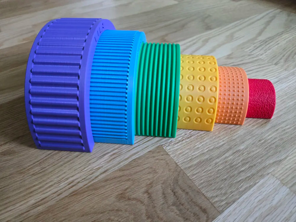 Texture Rainbow Puzzle detail – 3D Printed Colour Learning Toy by MAYANS FOFUS Kerala