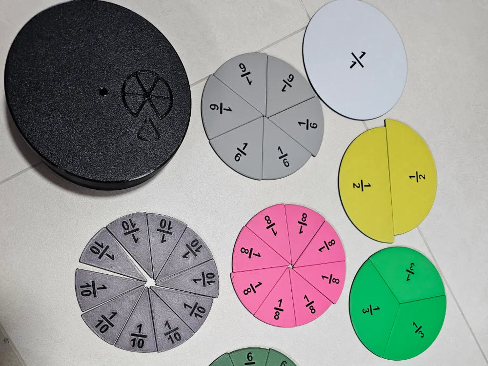 Fractions Math Learning Tool – 3D Printed Hands-On Education Kit by MAYANS | FOFUS, Thrissur Kerala