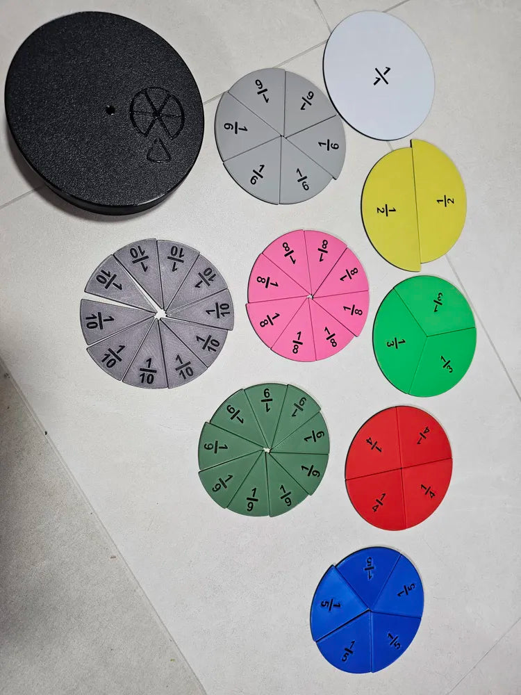 Fractions Math Tool angle – 3D Printed Hands-On Education Kit by MAYANS FOFUS Kerala