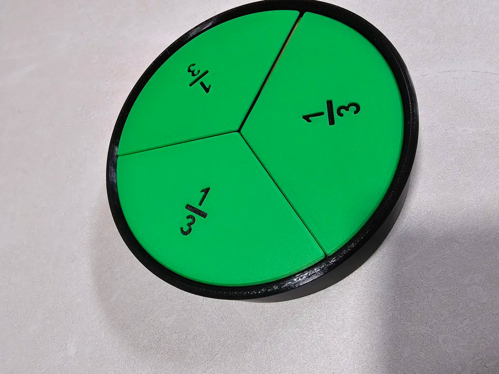 Fractions Learning Tool detail – 3D Printed Math Education Kit by MAYANS FOFUS Kerala