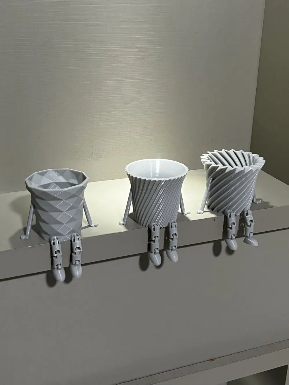Mini Succulent Pots angle – 3D Printed Small Decorative Planters by FOFUS Kerala
