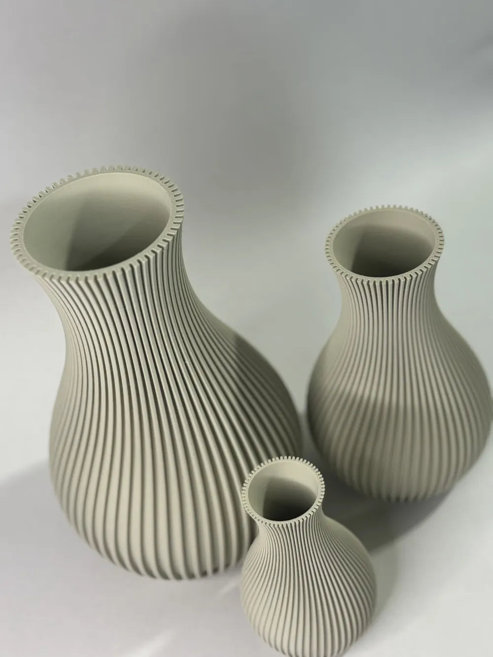 Modern Japandi Vase angle – 3D Printed Minimalist Japanese Scandinavian Vase by FOFUS Kerala
