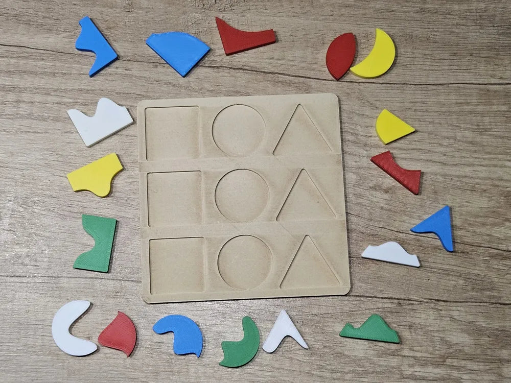 Montessori Shapes Puzzle angle – 3D Printed Shape Recognition Toy by MAYANS FOFUS Kerala