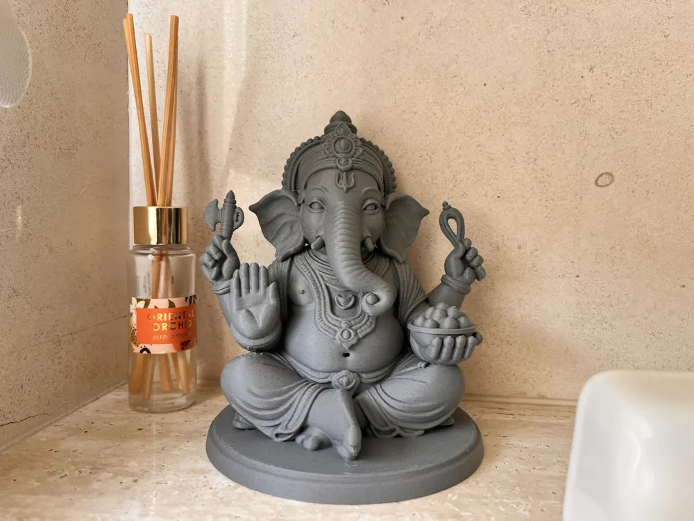 Ganesha God Statue angle – 3D Printed Vighnaharta Obstacle Remover by FOFUS Kerala