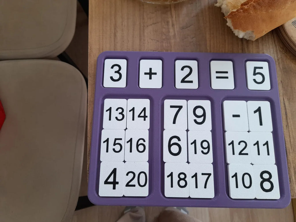 Math Tiles Add Subtract Toy angle – 3D Printed Montessori Math Kit by MAYANS FOFUS Kerala