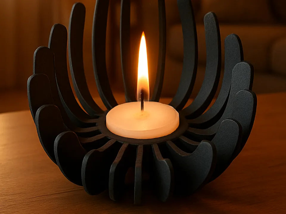 Lotus Flower Candle Holder – 3D Printed Lotus Shaped Tealight Holder by FOFUS, Thrissur Kerala
