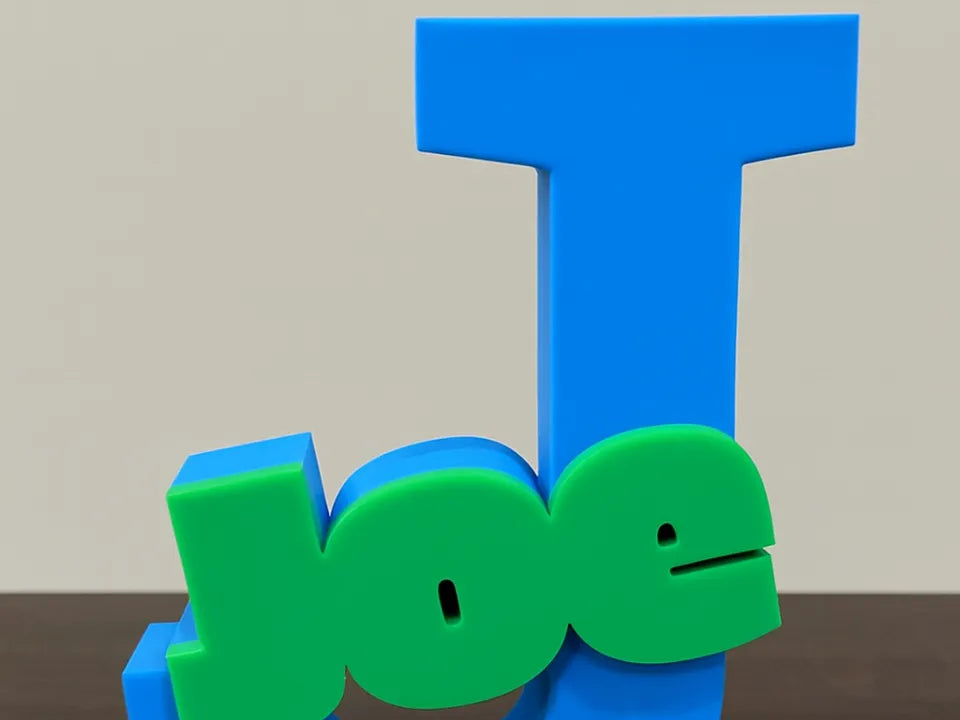 Parametric Customisable Name Letter – 3D Printed Geometric Art by FOFUS, Thrissur Kerala