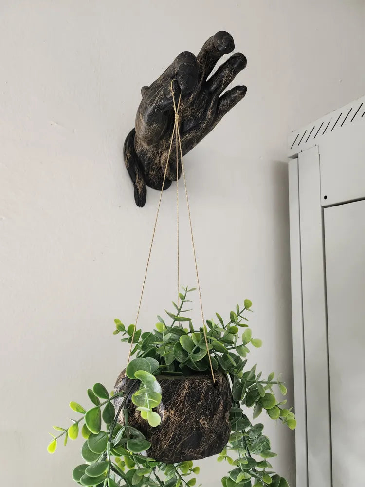 Wall Hand Planter angle – 3D Printed Sculptural Wall Planter by FOFUS Kerala
