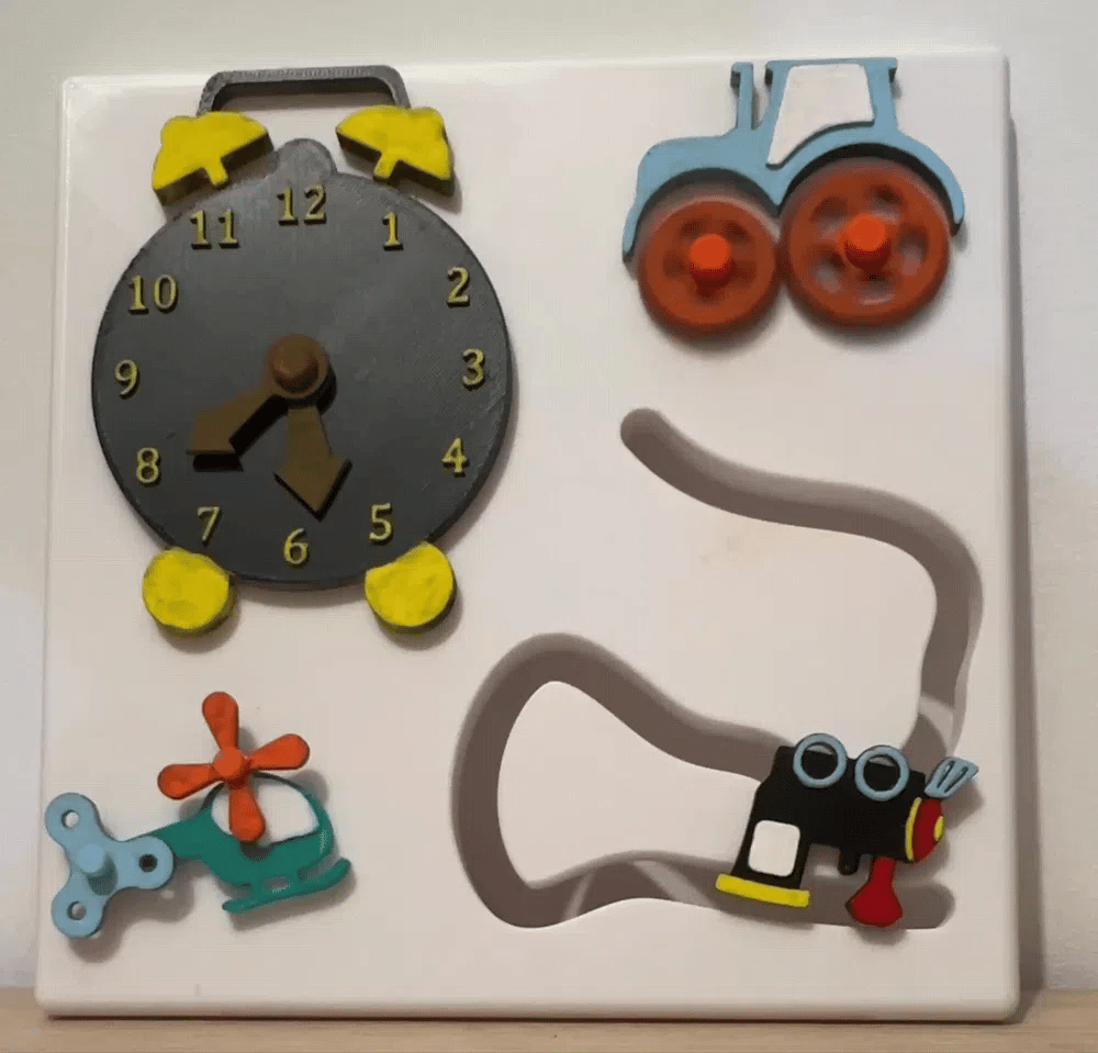 Interactive Activity Panel side – 3D Printed Sensory Kids Station by MAYANS FOFUS Kerala