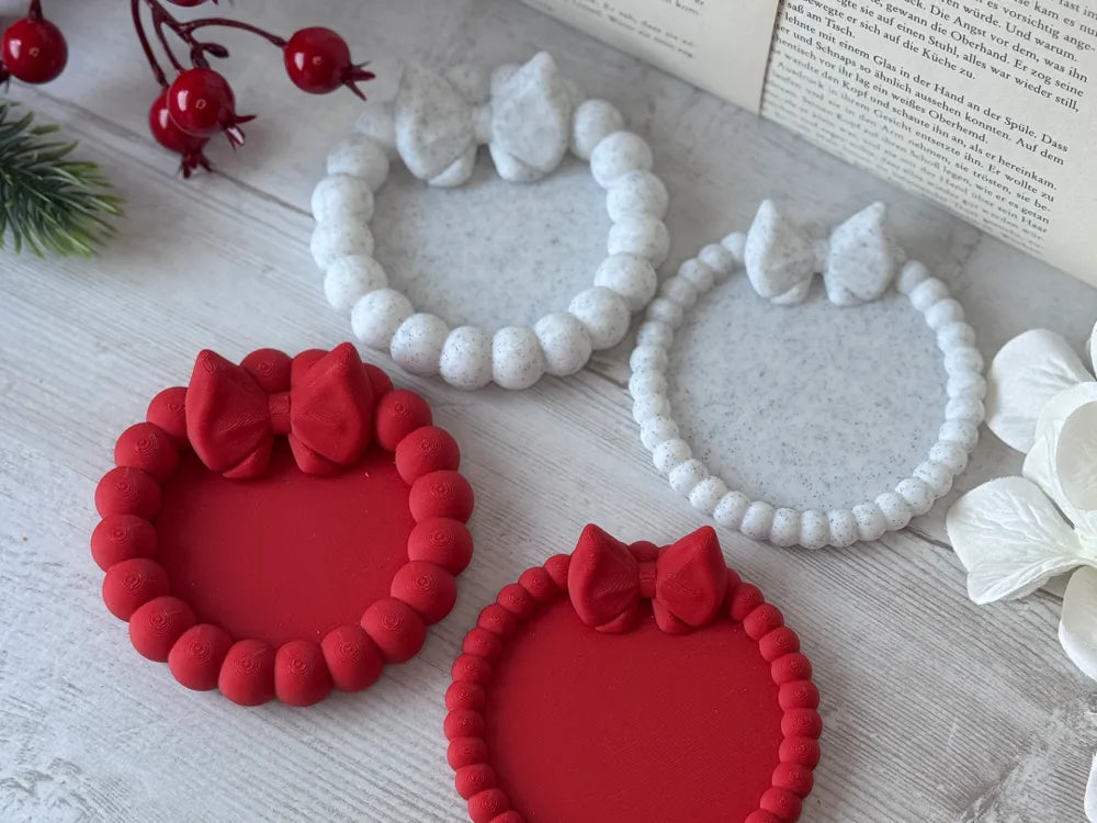 Bow Coaster and Tray – 3D Printed Elegant Feminine Home Accessory by FOFUS, Thrissur Kerala