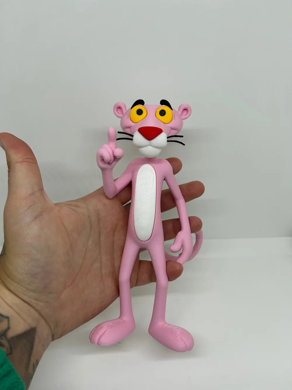 Pink Panther Cartoon Figurine angle – 3D Printed Classic Animation Collectible by FOFUS Kerala