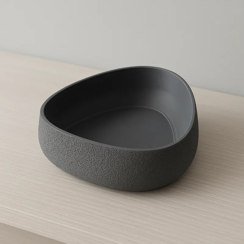 Stone Texture Planter angle – 3D Printed Desk Organiser Set by FOFUS Kerala