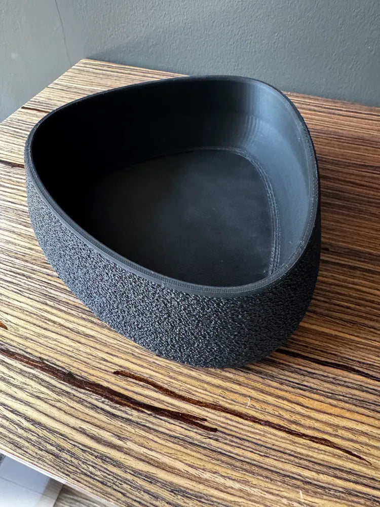 Stone Texture Planter and Catchall Tray detail – 3D Printed Desk Organiser Set by FOFUS Kerala
