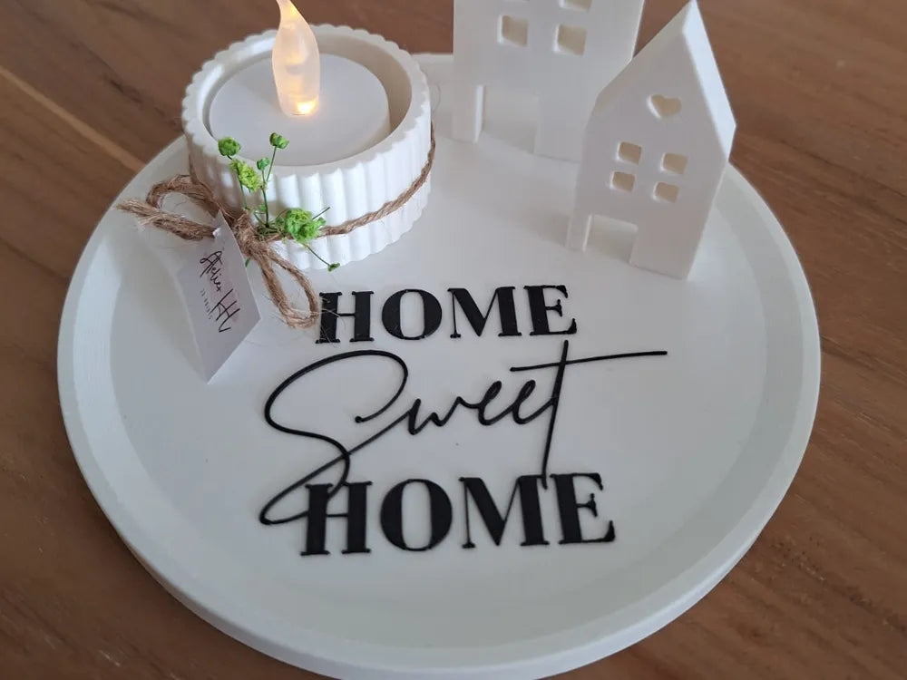 Plate Home Sweet Home – 3D Printed Decorative Wall Plate by FOFUS, Thrissur Kerala