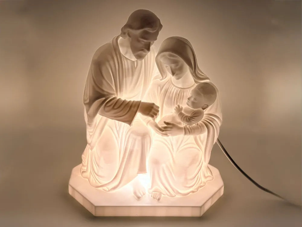 Holy Family LED Sculpture – 3D Printed Sacred Nativity Light by 3D Divine | FOFUS, Thrissur Kerala