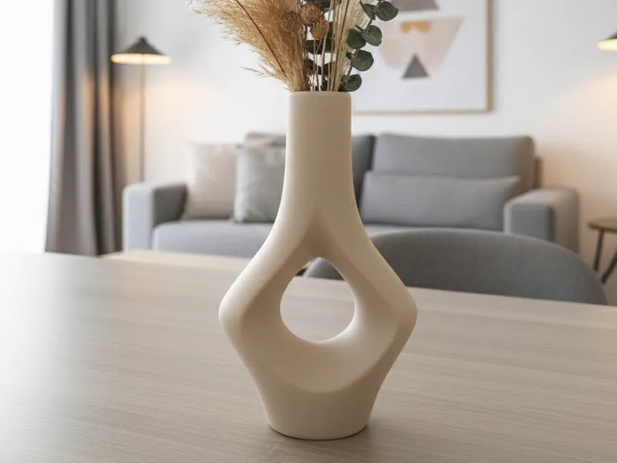 Modern Decorative Vase – 3D Printed Clean Line Contemporary Vase by FOFUS, Thrissur Kerala