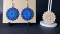 Blue Flower Mandala Drop Earring and Ornament – 3D Printed Boho Jewellery by FOFUS, Thrissur Kerala