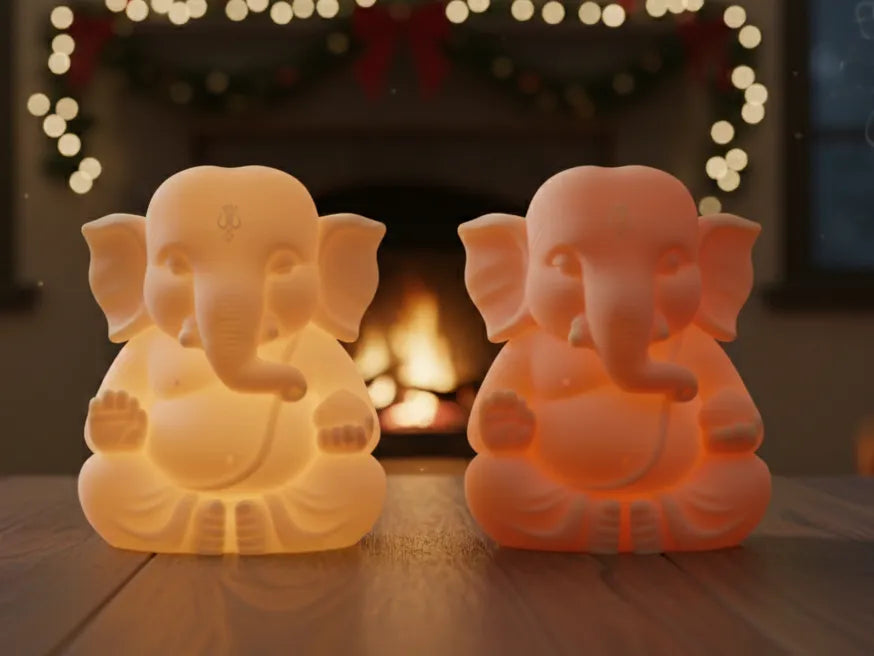 Ganesha in Meditation Lantern – 3D Printed Glowing Idol for Pooja Room by 3D Divine | FOFUS, Thrissur Kerala