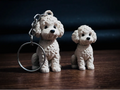 Miniature Poodle Figurine and Keychain – 3D Printed Cute Poodle Dog Collectible by FOFUS, Thrissur Kerala