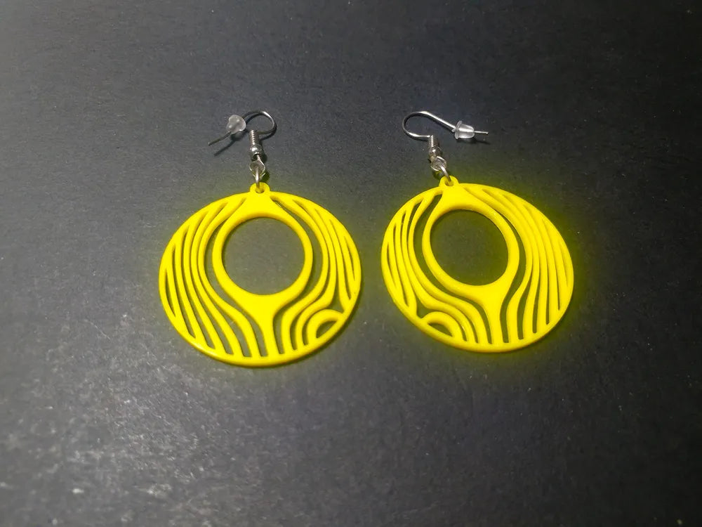 Evil Eye Earrings angle – 3D Printed Spiritual Jewellery by FOFUS Kerala