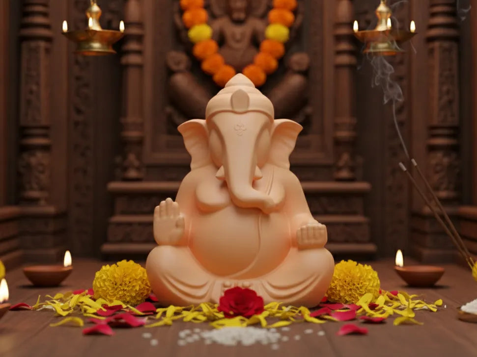 Lord Ganesha in Meditation V2 – 3D Printed Serene Ganesha Idol by 3D Divine | FOFUS, Thrissur Kerala