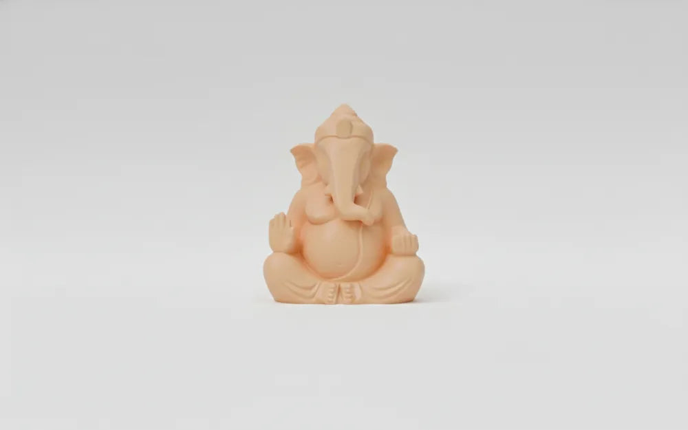 Ganesha Meditation V2 side view – 3D Printed Peaceful Ganapathi Statue by FOFUS Kerala