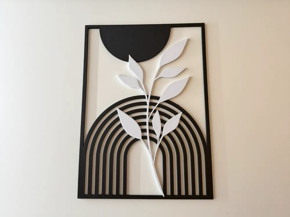 Boho Style Modern Flower Wall Art – 3D Printed Bohemian Floral Sculpture by FOFUS, Thrissur Kerala