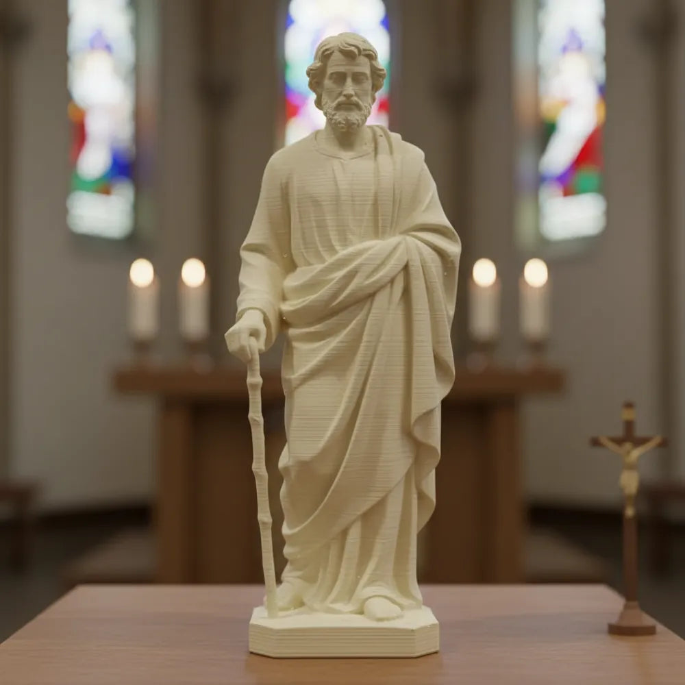 Saint Joseph with Staff – 3D Printed Religious Statue by 3D Divine | FOFUS, Irinjalakuda Thrissur Kerala