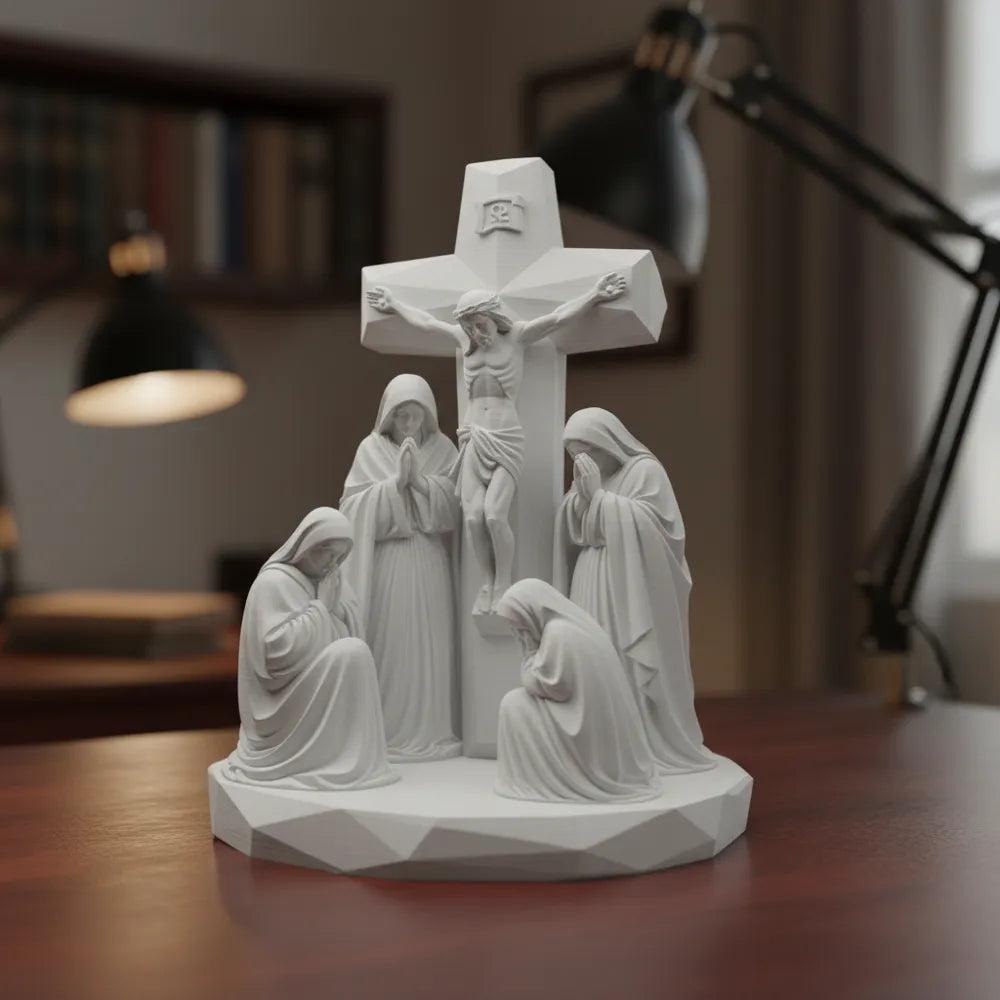 Jesus Crucifixion Sculpture detail – 3D Printed Redemption Sacred Art by 3D Divine FOFUS Kerala
