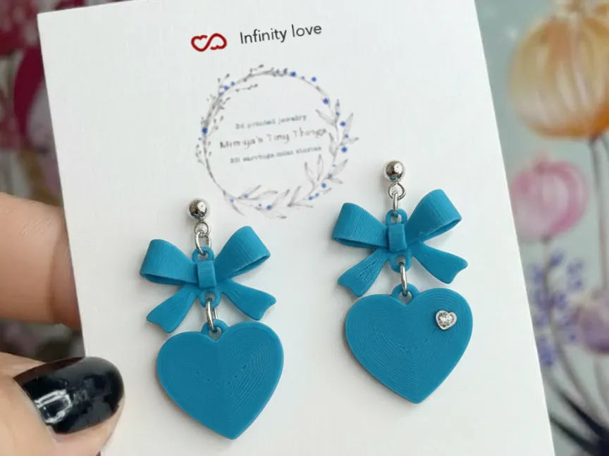 Tied Love Knot Earrings – 3D Printed Symbolic Romantic Jewellery by FOFUS, Thrissur Kerala