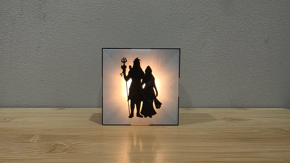 Hindu Gods Tile Lamp detail – 3D Printed Religious Décor by 3D Divine FOFUS Irinjalakuda