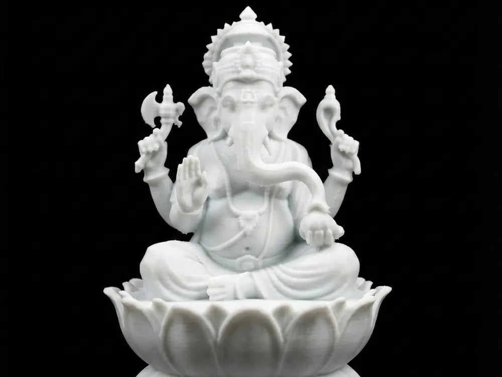 Hindu God Vinayagar in Lotus – 3D Printed Ganesha Sacred Lotus Figurine by 3D Divine | FOFUS, Thrissur Kerala
