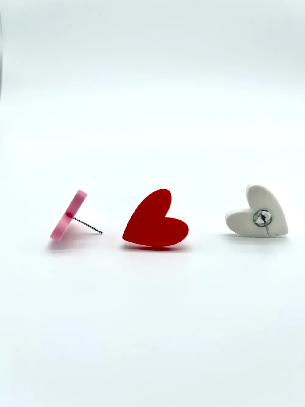 Valentine's Heart Stud Earrings detail – 3D Printed Gift Jewellery by FOFUS Kerala