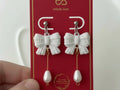 Pearl Bow Earrings – 3D Printed Feminine Elegant Jewellery by FOFUS, Thrissur Kerala