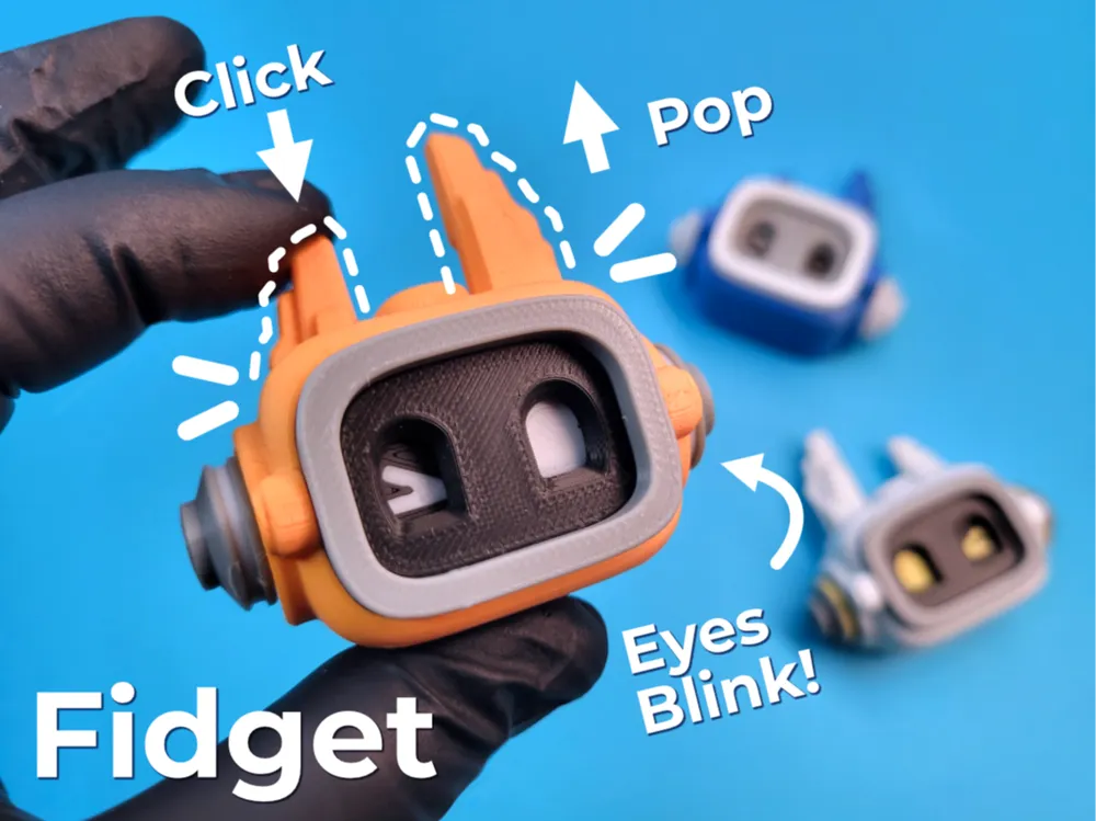 Wink Zippy Fidget Toy – 3D Printed Winking Character Fidget by FOFUS, Thrissur Kerala