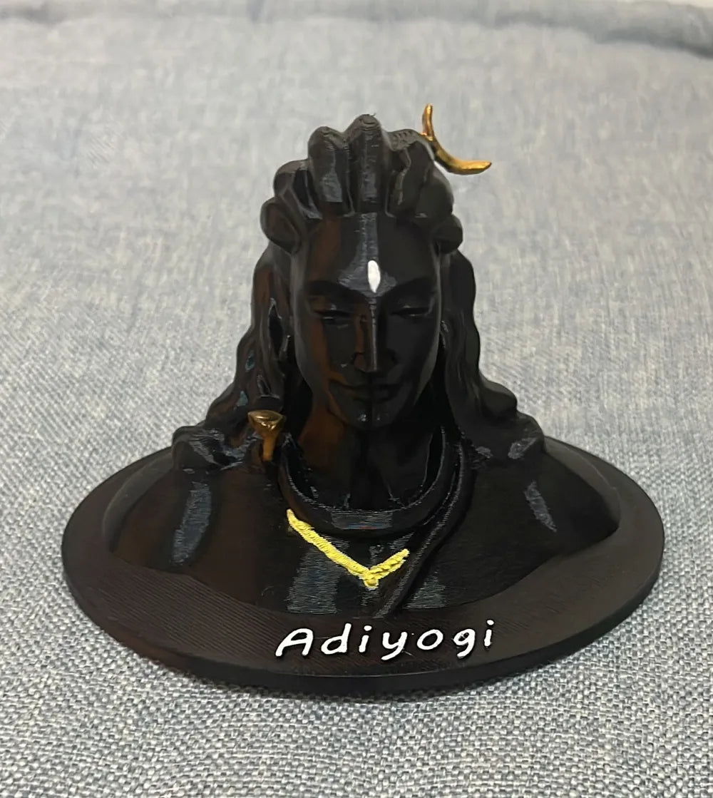 Adiyogi Shiva meditating side view – Premium 3D Printed Sacred Idol by FOFUS Irinjalakuda Kerala