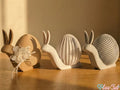 Easter Bunny Snails 3 Texture Editions – 3D Printed Whimsical Figurines by FOFUS, Thrissur Kerala