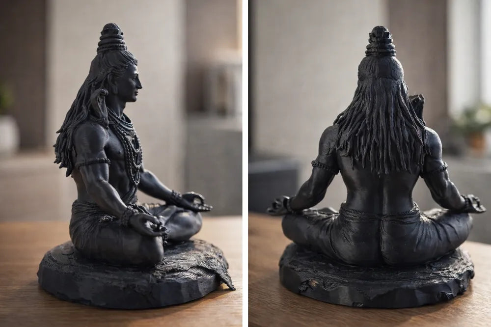 Mahadev Shiva Meditation Statue angle – 3D Printed Cosmic Shiv Idol by FOFUS Irinjalakuda Kerala